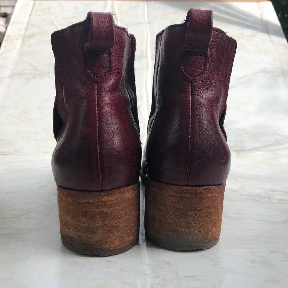 Korkease Mindo Burgundy Leather Heeled Chelsea Ankle Boot 9M - Picture 6 of 13